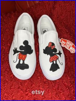 Minnie Mouse Mickey Mouse Vans Hand painted Custom Shoes