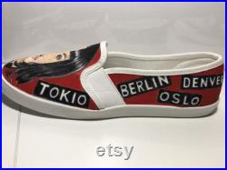 Money Heist ( La Casa de Papel ) custom made unisex shoes slip on iconic character urban style size 8