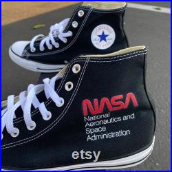 NASA Chucks Custom Black High Top Converse