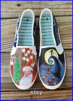 Nightmare Before Christmas Hand Painted Shoes, Custom shoes, Vans, Converse