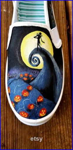 Nightmare Before Christmas Hand Painted Shoes, Custom shoes, Vans, Converse