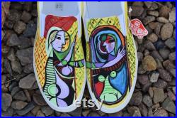 Pablo Picasso's Girl Before a Mirror Custom Hand-Painted Shoes Vans or Standard Fine Art Cubism