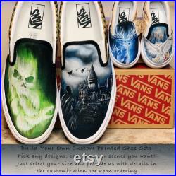 Pair Custom Painted Vans Set for Couples or Families