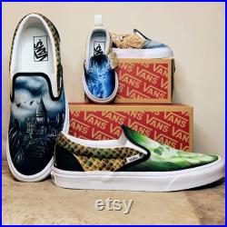 Pair Custom Painted Vans Set for Couples or Families