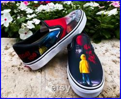 Pennywise IT Vans Custom Shoes Converse Nike Horror Scary Clown