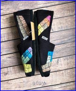 Periodic Table Hand Painted Toms Custom Painted Toms