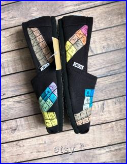 Periodic Table Hand Painted Toms Custom Painted Toms