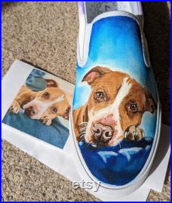 Pet Portrait Hand Painted Shoes