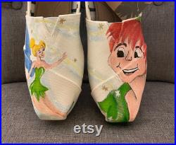 Peter Pan Hand-Painted Toms Shoes