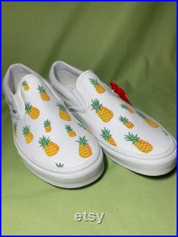 Pineapple Vans, Custom Painted Vans, Hand painted shoes