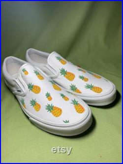 Pineapple Vans, Custom Painted Vans, Hand painted shoes
