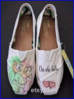 Robin hood Maid Marian Disney Hand Painted Shoes Wedding Bride