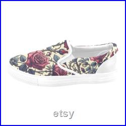 Romantic Roses Slip-on Canvas Women's Shoes