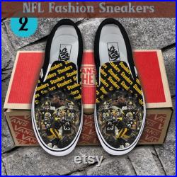 SALE OFF 10 Pittsburgh Steelers NFL Slip On Vans Hot Trend Shoes SVSONFL27