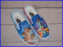 SLIP ON VANS, Custom Shoes, Custom Vans, Disney Vans, Painted Vans, Hand Painted Shoes, Custom, Disney Shoes, Character Shoes, Kids Shoes