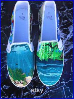 Scenery Shoes Custom Painted Shoes Example