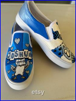 School Spirit Shoes Hand painted, custom kicks. Shoes made to order- Slip-on style sneakers. Artwork ONLY on Top Panels.