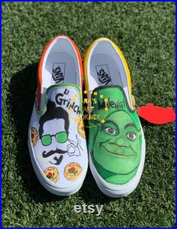 Shrek handpainted shoes