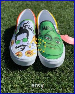 Shrek handpainted shoes