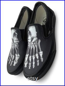 Skeleton Feet Halloween Slip-on Custom Vans Brand Shoes
