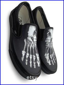 Skeleton Feet Halloween Slip-on Custom Vans Brand Shoes