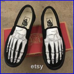 Skeleton Feet Vans Slip On Shoes for Men and Women
