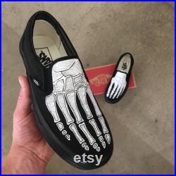 Skeleton Feet Vans Slip On Shoes for Men and Women