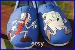 Sold New Dental or Dentist design size 7.5 hand painted shoes sold
