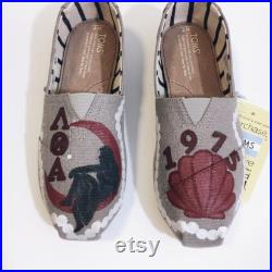 Sorority shoes Custom Hand Painted sorority Shoes made to order