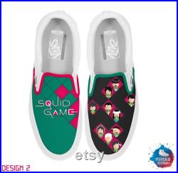 Squid Game Custom Shoes, Squid Game shoes, Squid game series, Nike AF1 Custom, Halloween Gift, Squid game, Custom AF1 Sneakers, Trend Shoes