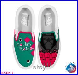 Squid Game Custom Shoes, Squid Game shoes, Squid game series, Nike AF1 Custom, Halloween Gift, Squid game, Custom AF1 Sneakers, Trend Shoes