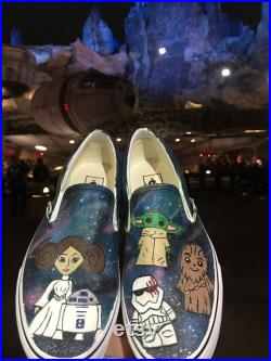 Star Wars Baby Yoda and friends hand painted Vans