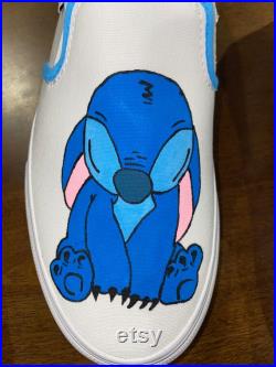 Stitch Hand-Painted Custom Vans Lilo and Stitch Disney Shoes Blue Vans Hand-Painted Custom Order Hawaii Disney Stitch Shoes Cute Vans