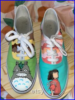 Studio Ghibli Painted Shoes- Spirited Away and My Neighbor Totoro