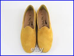 Suede Mustard Turkish Leather Shoes Comfortable Women Slip Ons Handmade Men Flats House Slippers Medieval Christmas Gifts Black Friday