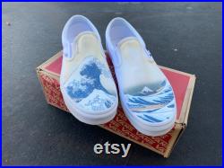 The Great Wave Off Kanagawa Custom Slip On Vans Men's and Women's Shoes