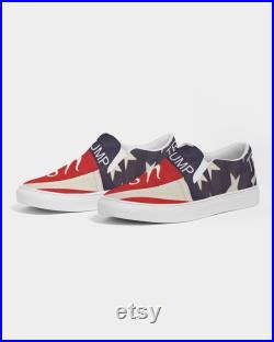 Trump Slip Ons Trump Shoes Mens Canvas Sneakers Womens Trump Shoes Patriotic Sneakers USA Tennis Shoes Flag Sneakers Patriot Shoes Trump
