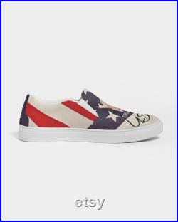 Trump Sneakers USA Trump Slip ons Trump Shoes Mens Slip-On Canvas Shoe 4th of July Sneakers Patriot Shoes Patriotic Sneakers USA Flag