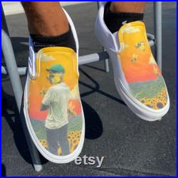 Tyler, the Creator Flower Boy Album Custom Slip On Vans