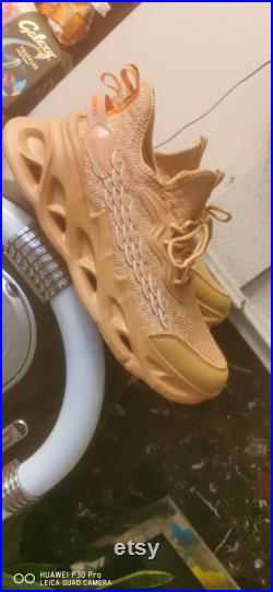 Unisex adults sneakers, Venom Chevron Legend X9X sneaker, mens runung sneakers, stylish, beige, size 10.5,cosmic shoes