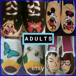 VANS Custom Painted Shoes ADULTS 2D Characters