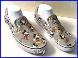 VANS X Disney Mickey Mouse Print Slip On Sneaker Men s 8 Women s 9.5