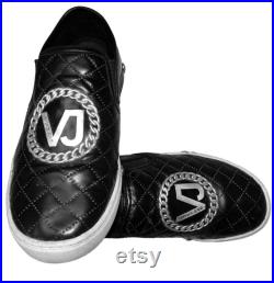 Versace Jeans Quilted Leather Slip-on Sneakers