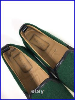 Vintage Bally Green Slip on Shoes