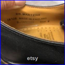 Vtg made in England Black Leather Oxfords 4 Eye Doc Dr. Martens mens 5 women s 6