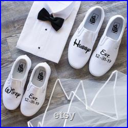 Wedding Shoes, Disney Vans, wedding shoes, couple gifts, custom vans, custom vans slip ons, bridal shoes vans, Disney honeymoon,