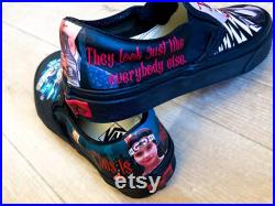 Wednesday Addams Vans Custom Shoes Converse Horror Addams Family