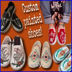 Western painted shoes