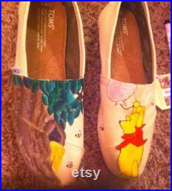 Winnie The Pooh Hand-Painted Shoes (Toms, Custom)