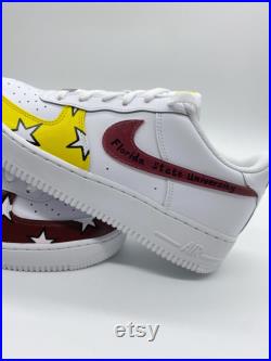 Women s 8.5 Hand-painted Florida State University Nike Air Force 1 s